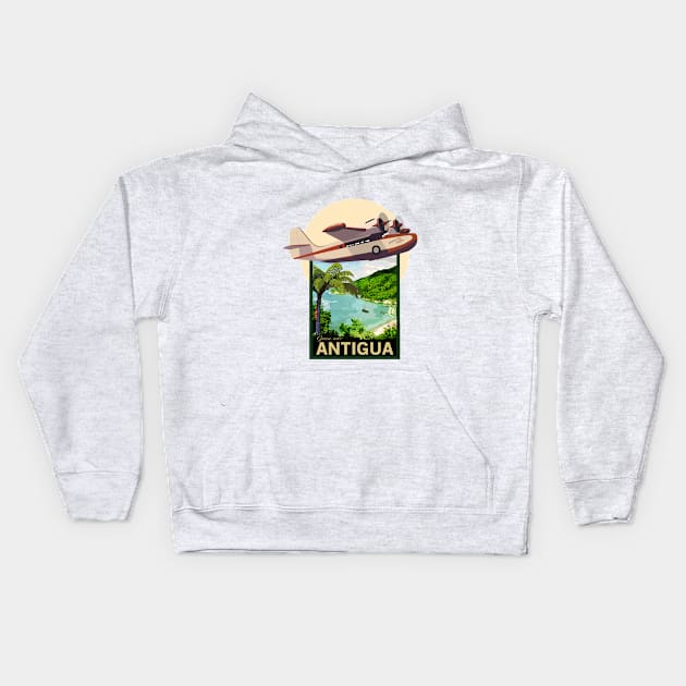 Goose over Antigua (v2) Kids Hoodie by Spyinthesky